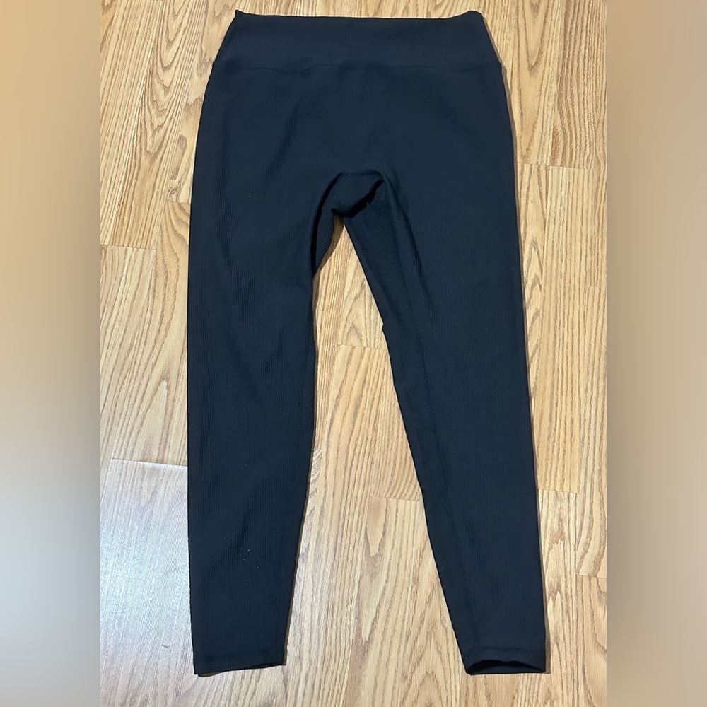 BuffBunny Black Ribbed Leggings, XXL